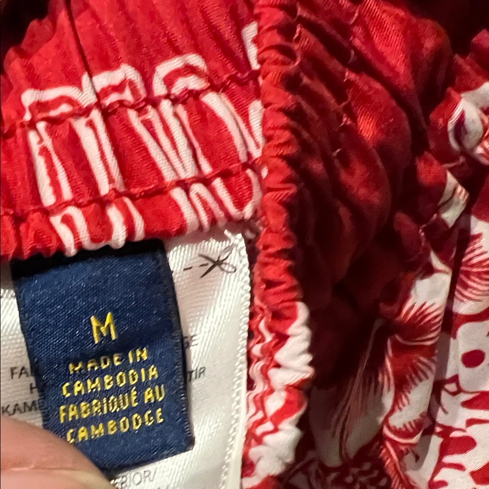 Polo by Ralph Lauren Red Tropical Men's Swim Trunks - Picture 5 of 5